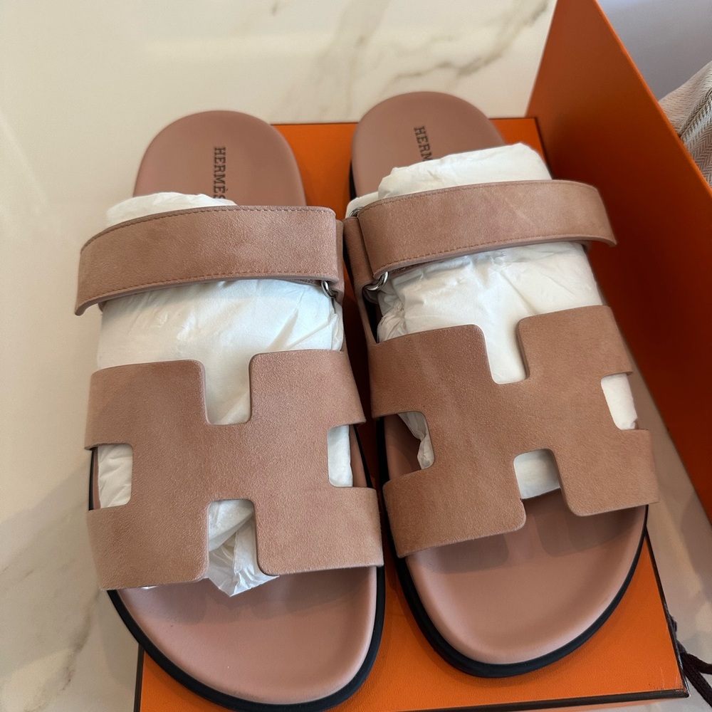 Hermes Tan Sandals